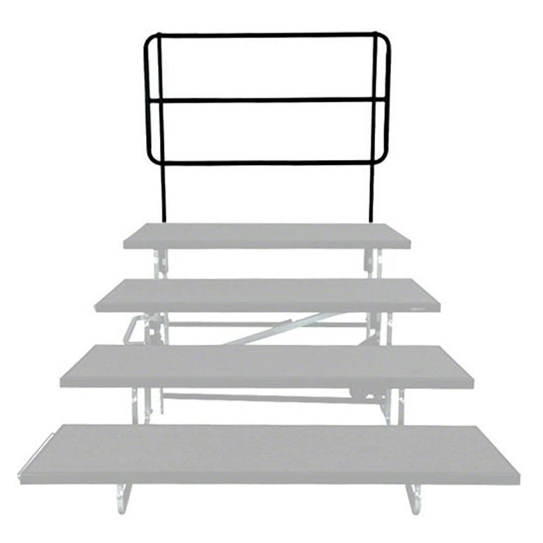 Midwest Folding TransFold Back Guard Rail for 4-Tier 72