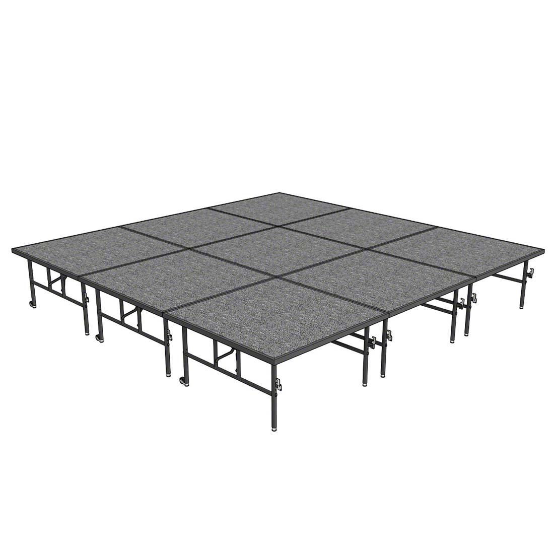 Midwest Folding TransFold 12'x12' Dual-Height Portable Stage Kit, 24