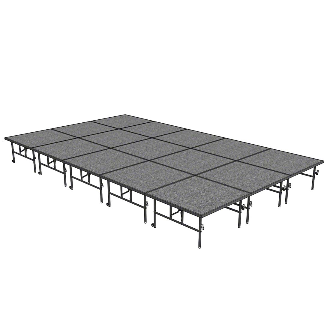Midwest Folding TransFold 12'x20' Dual-Height Portable Stage Kit, 24