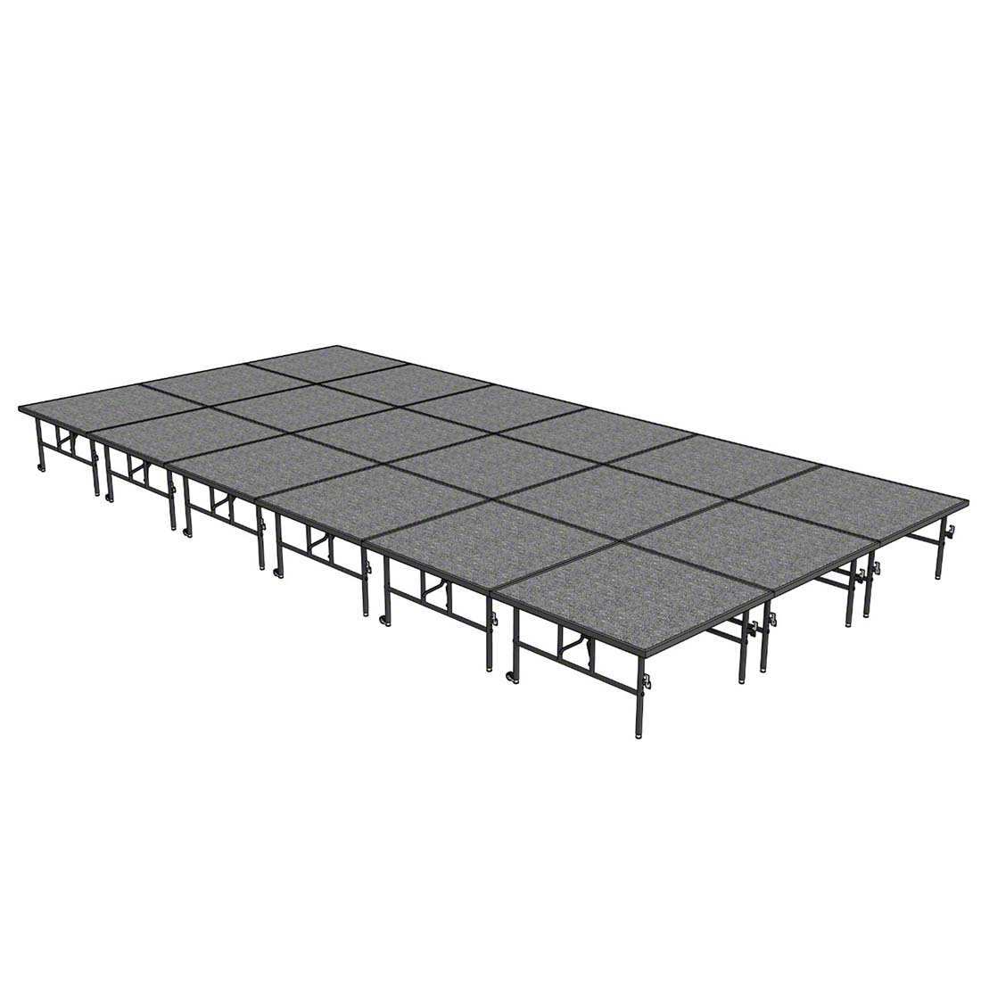 Midwest Folding TransFold 12'x24' Dual-Height Portable Stage Kit, 24