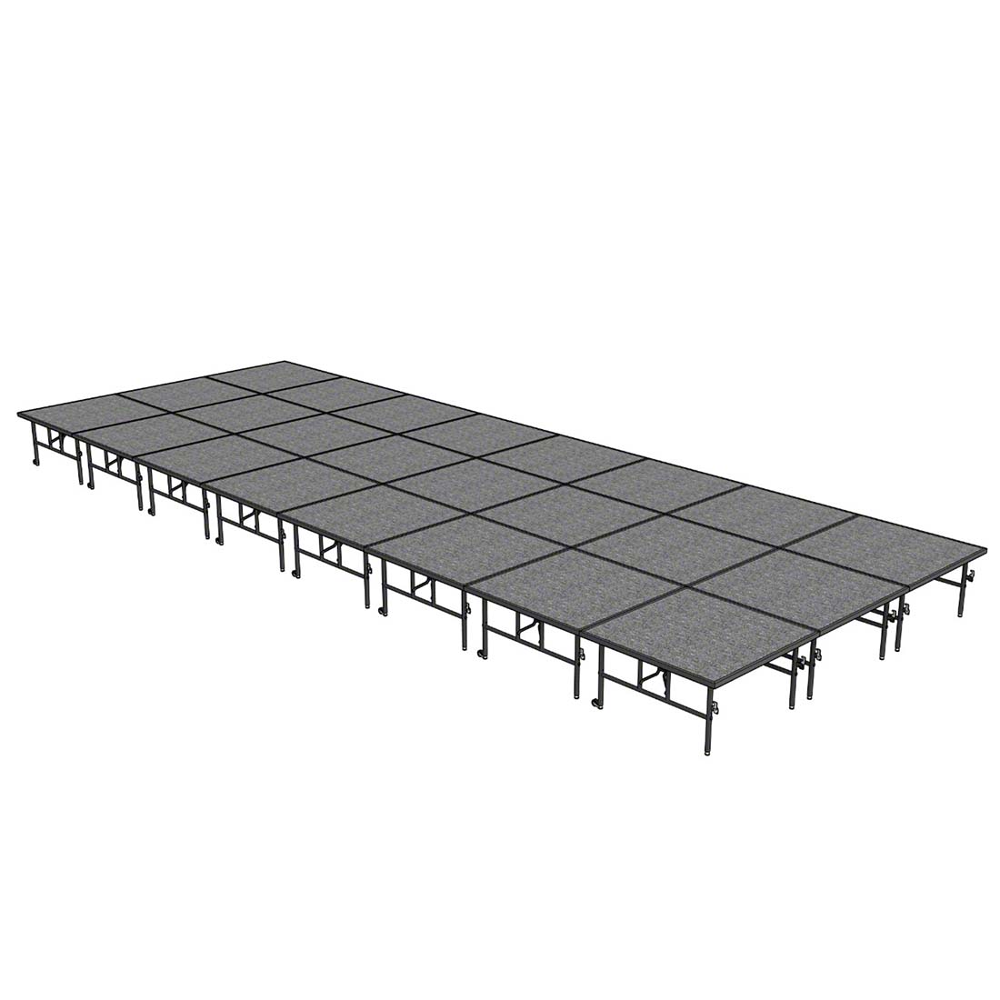 Midwest Folding TransFold 12'x32' Dual-Height Portable Stage Kit, 24