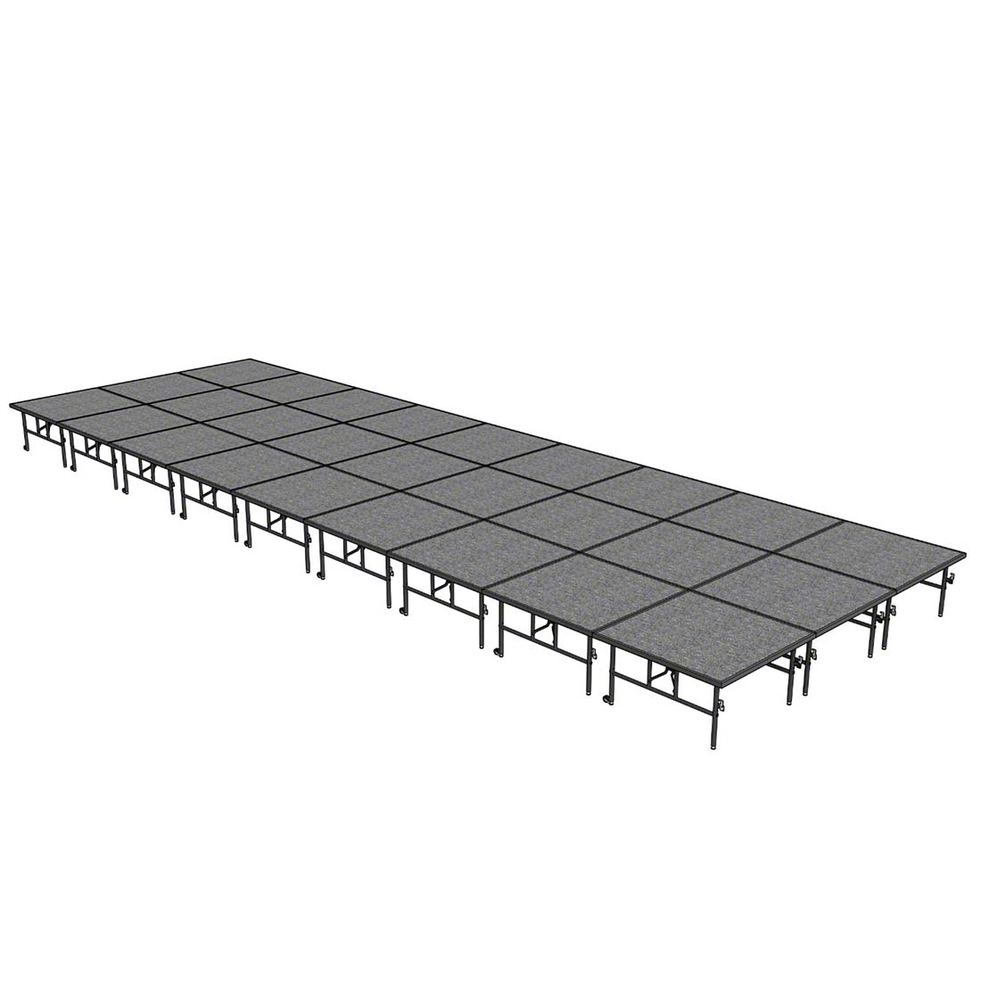Midwest Folding TransFold 12'x36' Dual-Height Portable Stage Kit, 24