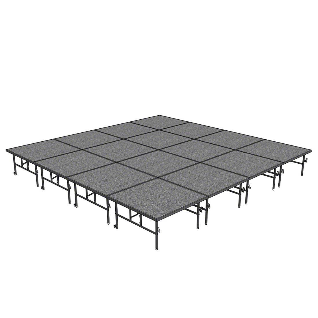 Midwest Folding TransFold 16'x16' Dual-Height Portable Stage Kit, 24
