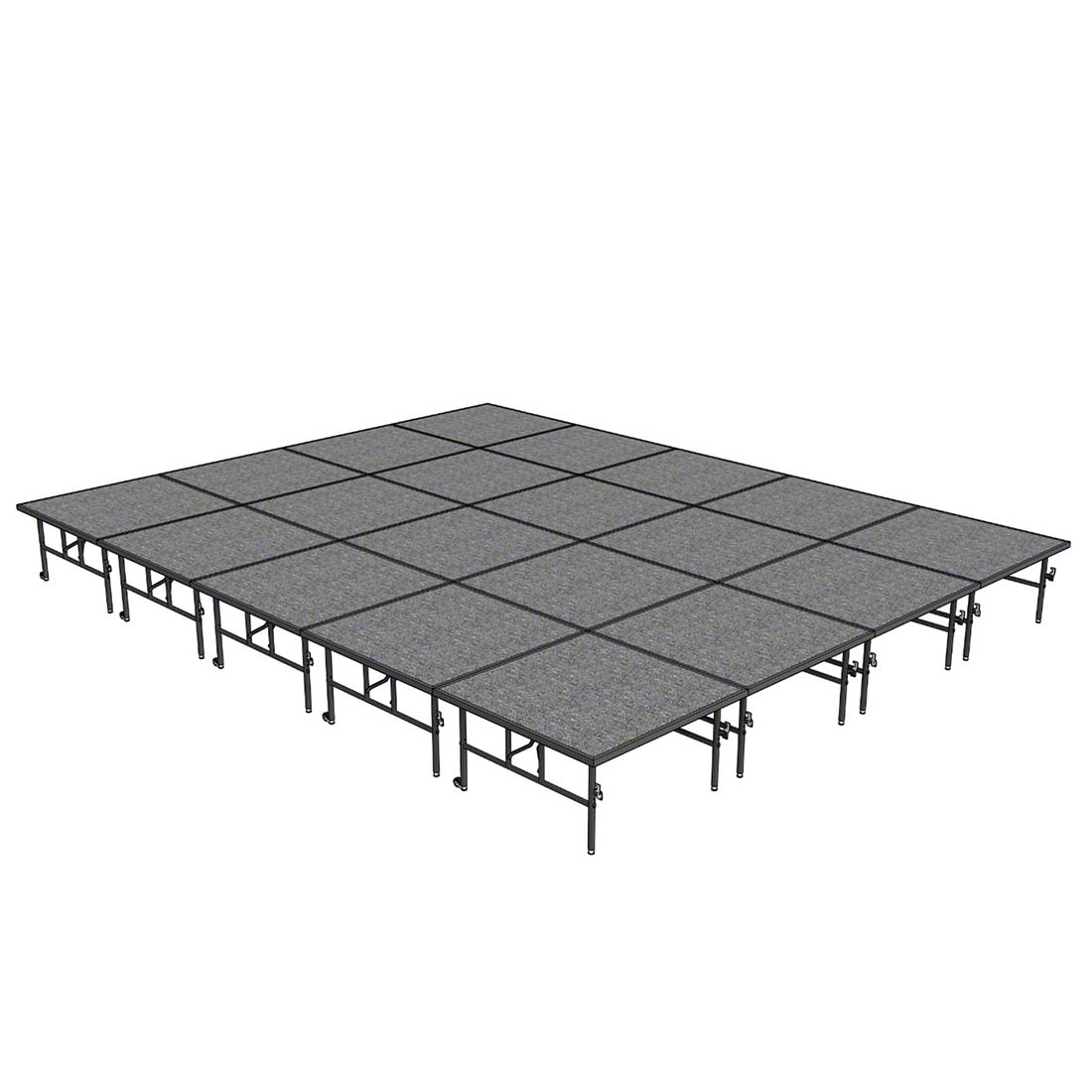 Midwest Folding TransFold 16'x20' Dual-Height Portable Stage Kit, 24