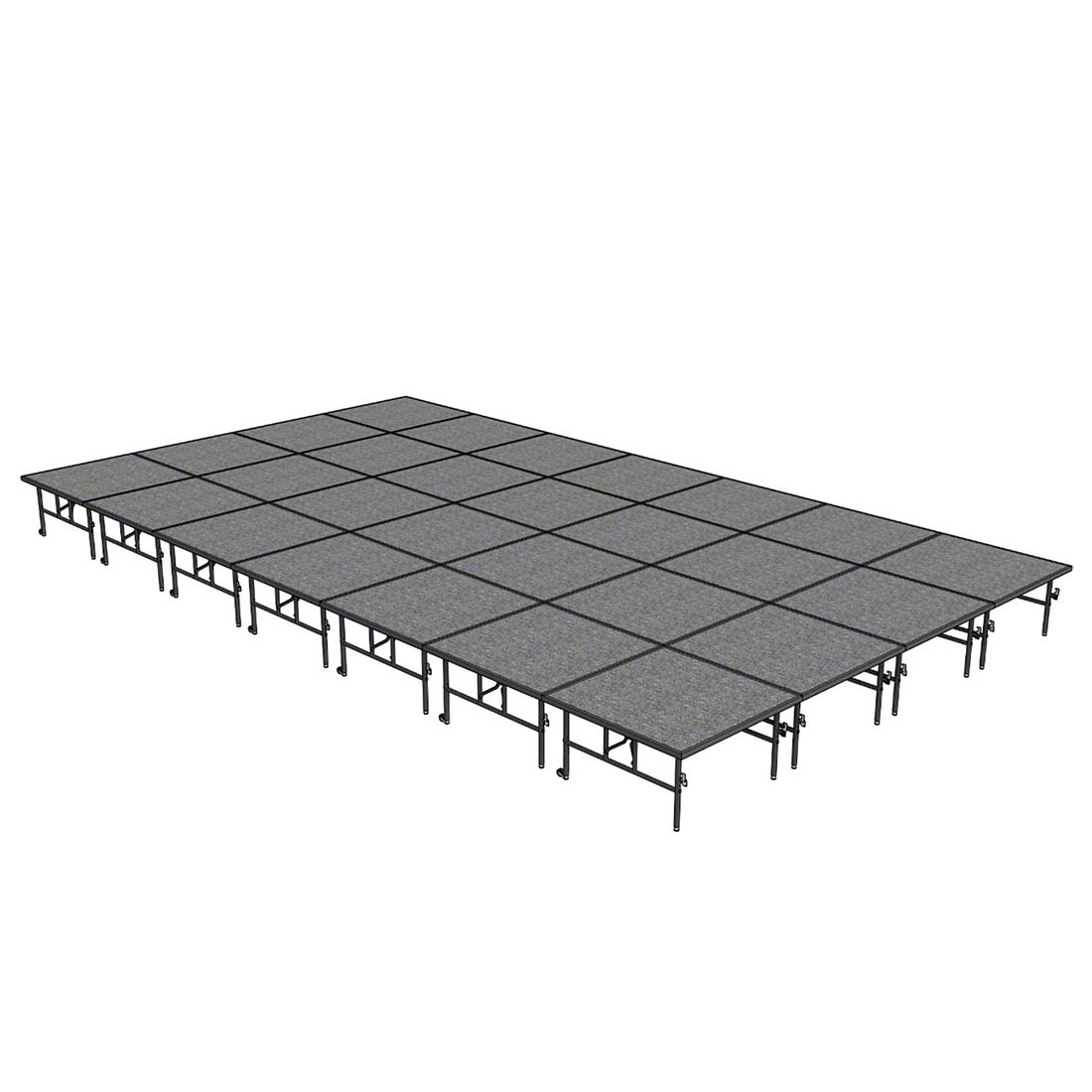 Midwest Folding TransFold 16'x28' Dual-Height Portable Stage Kit, 24