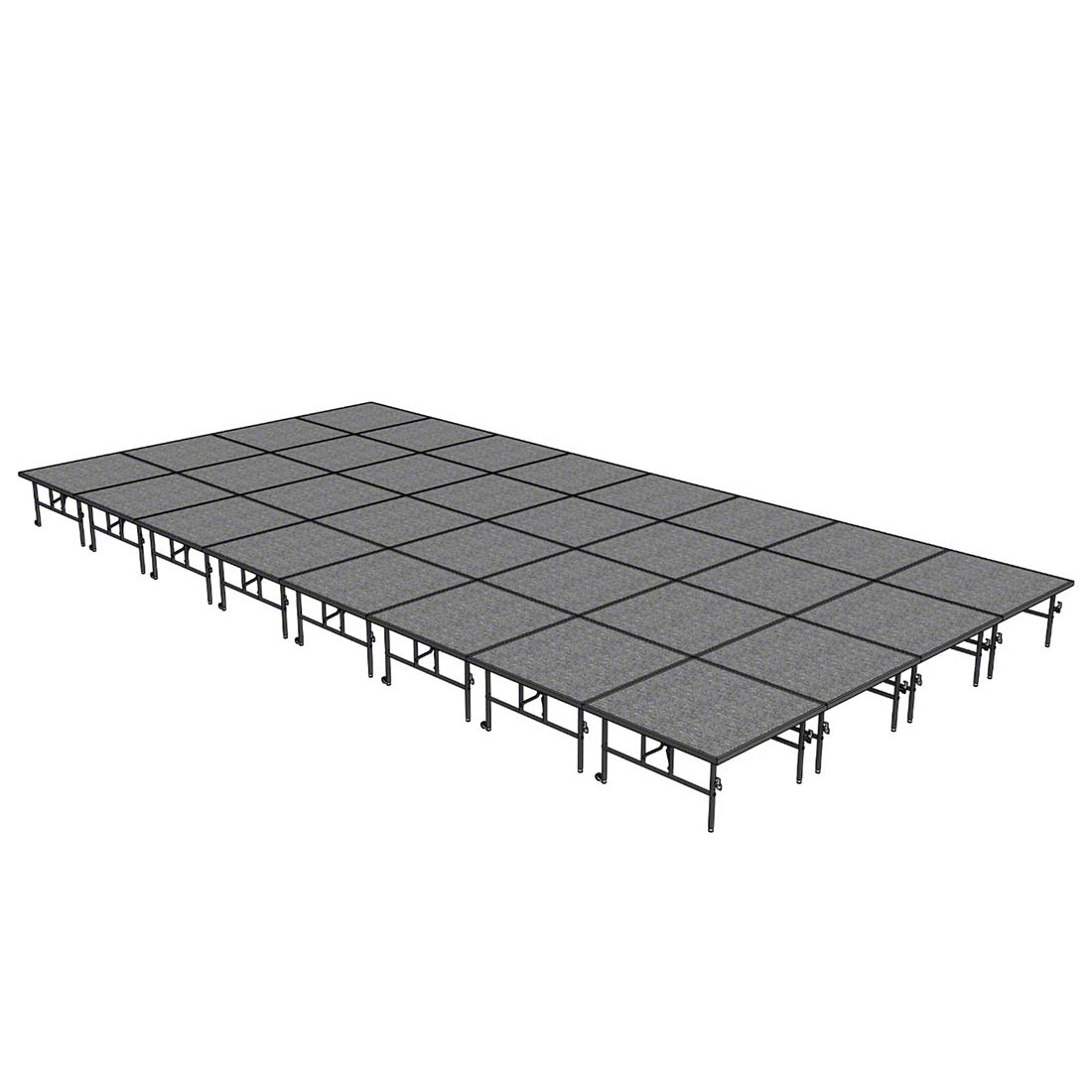 Midwest Folding TransFold 16'x32' Dual-Height Portable Stage Kit, 24