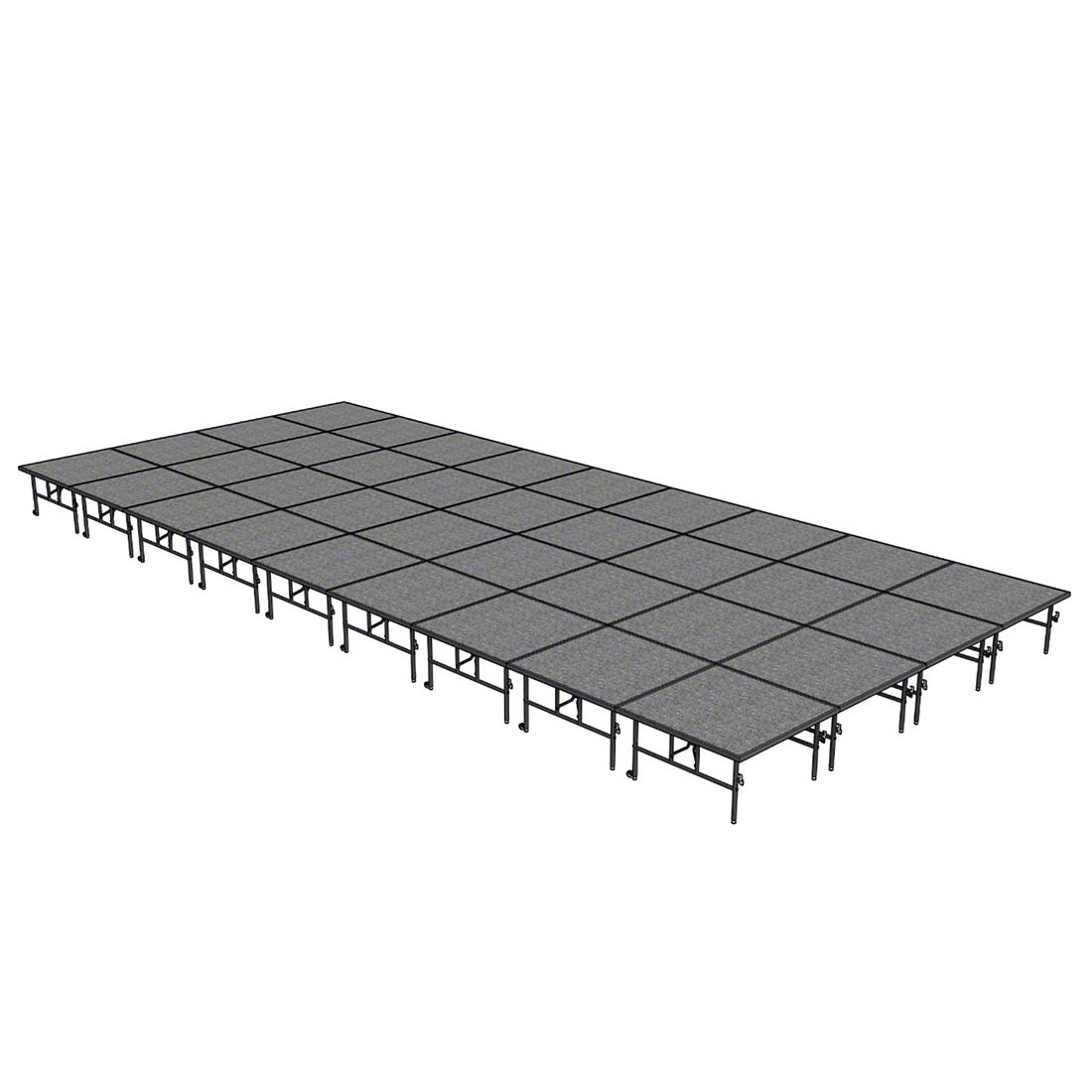 Midwest Folding TransFold 16'x36' Dual-Height Portable Stage Kit, 24