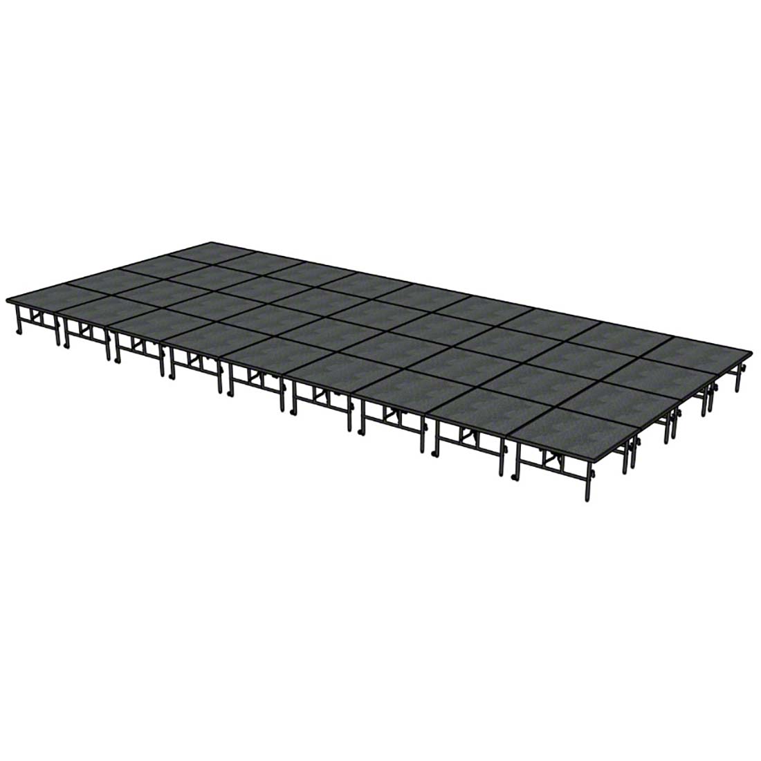 Midwest Folding TransFold 16'x36' Dual-Height Portable Stage Kit, 24"-32" High (4'x4' Units)