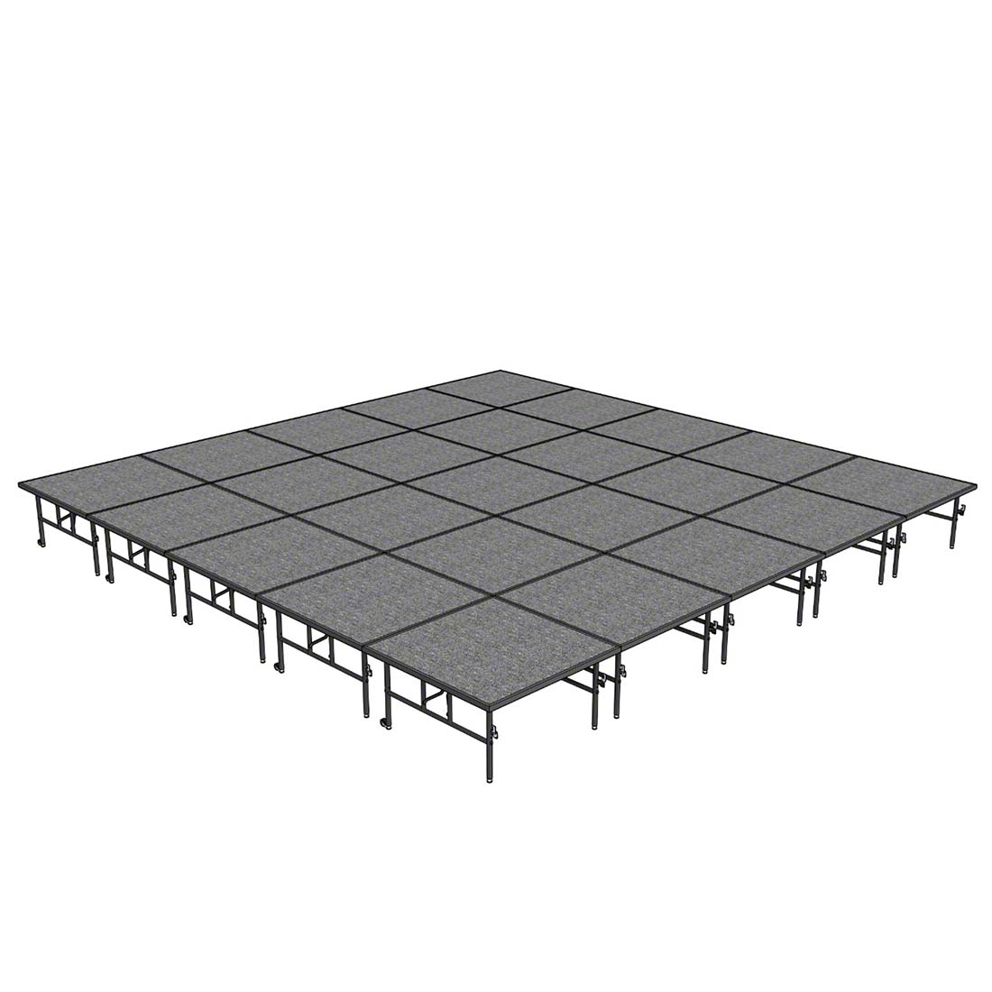 Midwest Folding TransFold 20'x20' Dual-Height Portable Stage Kit, 24