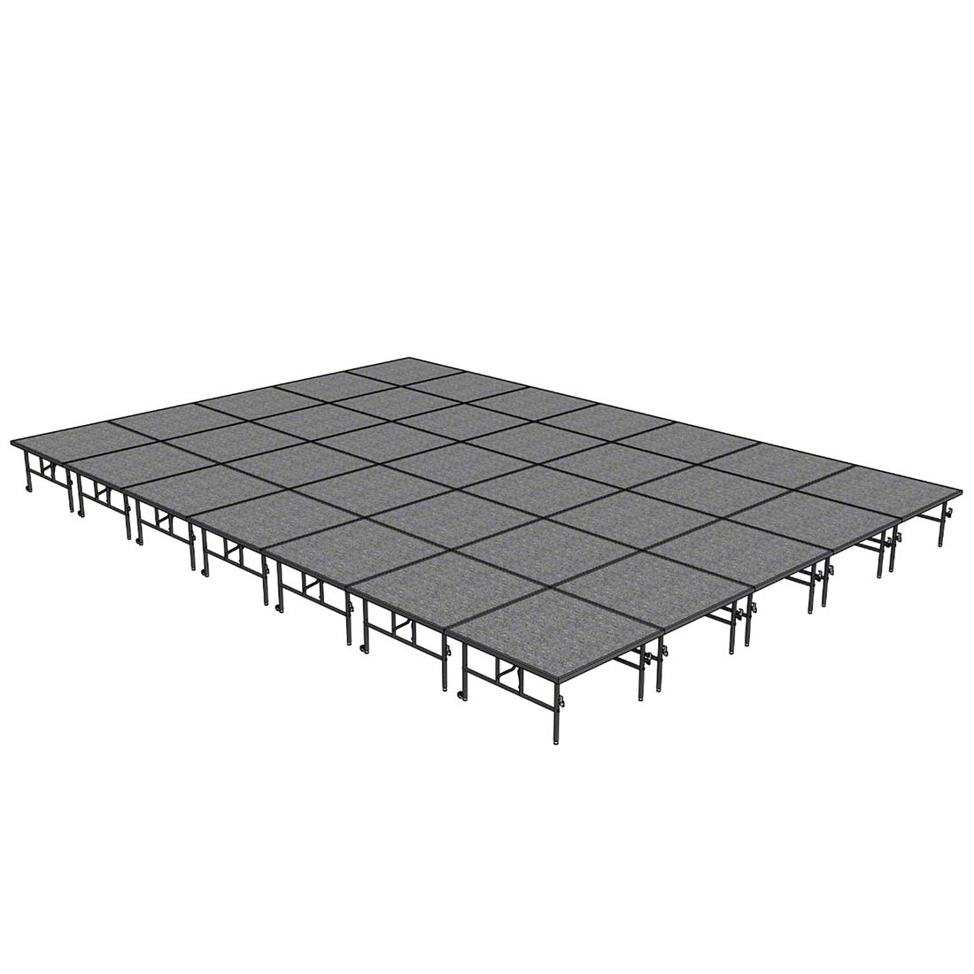 Midwest Folding TransFold 20'x28' Dual-Height Portable Stage Kit, 24