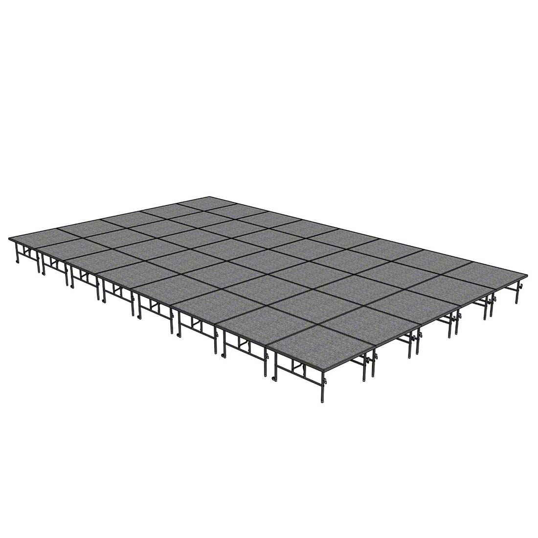 Midwest Folding TransFold 20'x32' Dual-Height Portable Stage Kit, 24