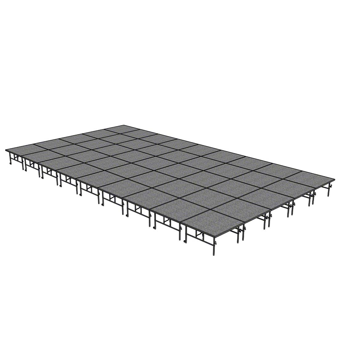 Midwest Folding TransFold 20'x36' Dual-Height Portable Stage Kit, 24
