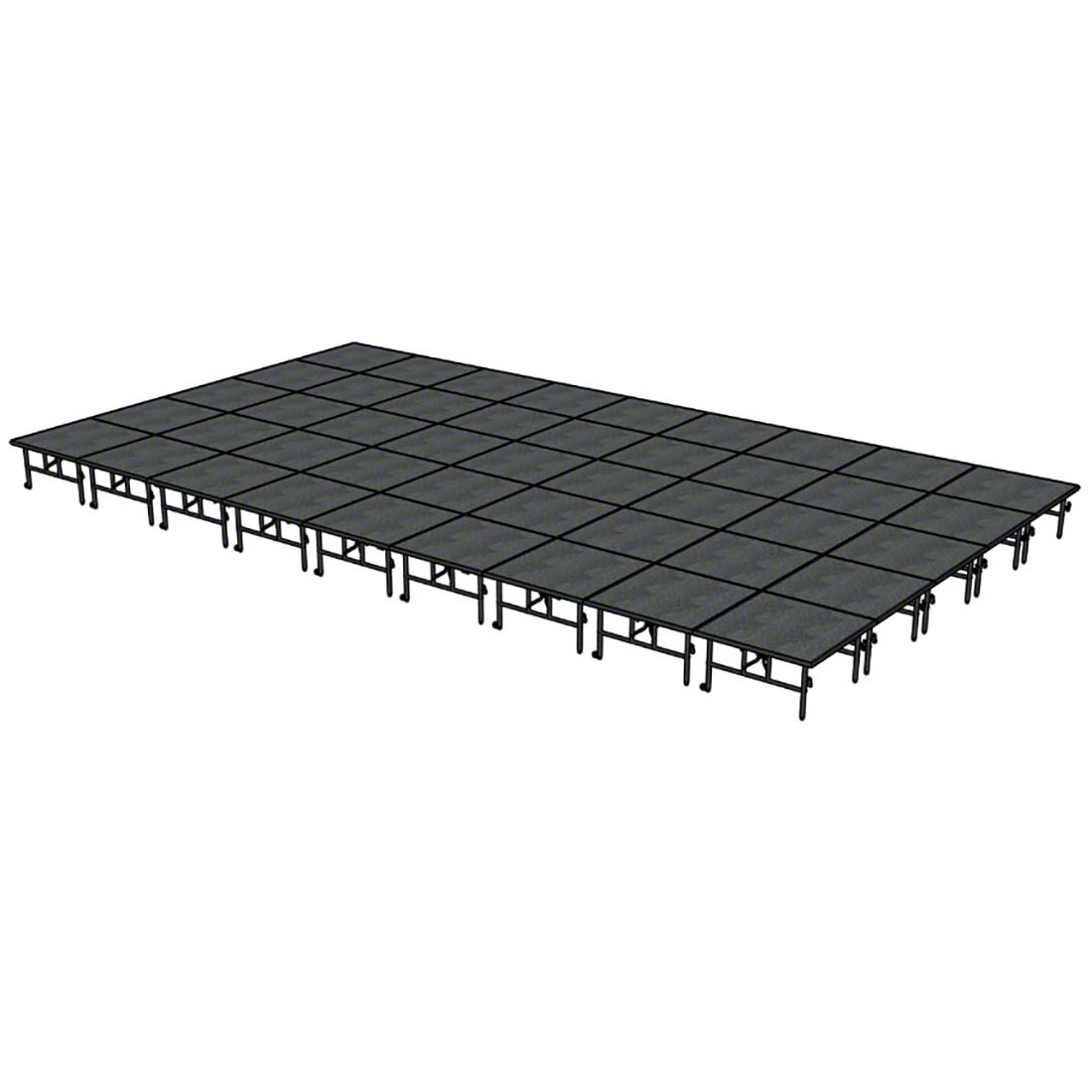 Midwest Folding TransFold 20'x36' Dual-Height Portable Stage Kit, 24"-32" High (4'x4' Units)