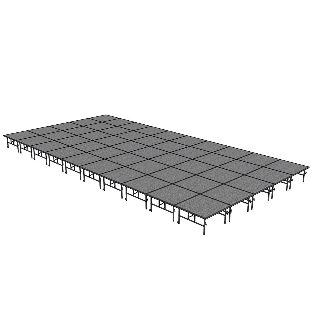 Midwest Folding TransFold 20'x40' Dual-Height Portable Stage Kit, 24