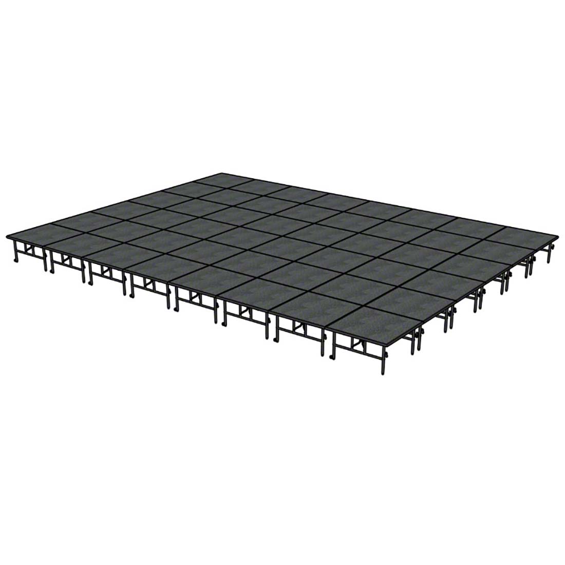Midwest Folding TransFold 24'x32' Dual-Height Portable Stage Kit, 24"-32" High (4'x4' Units)