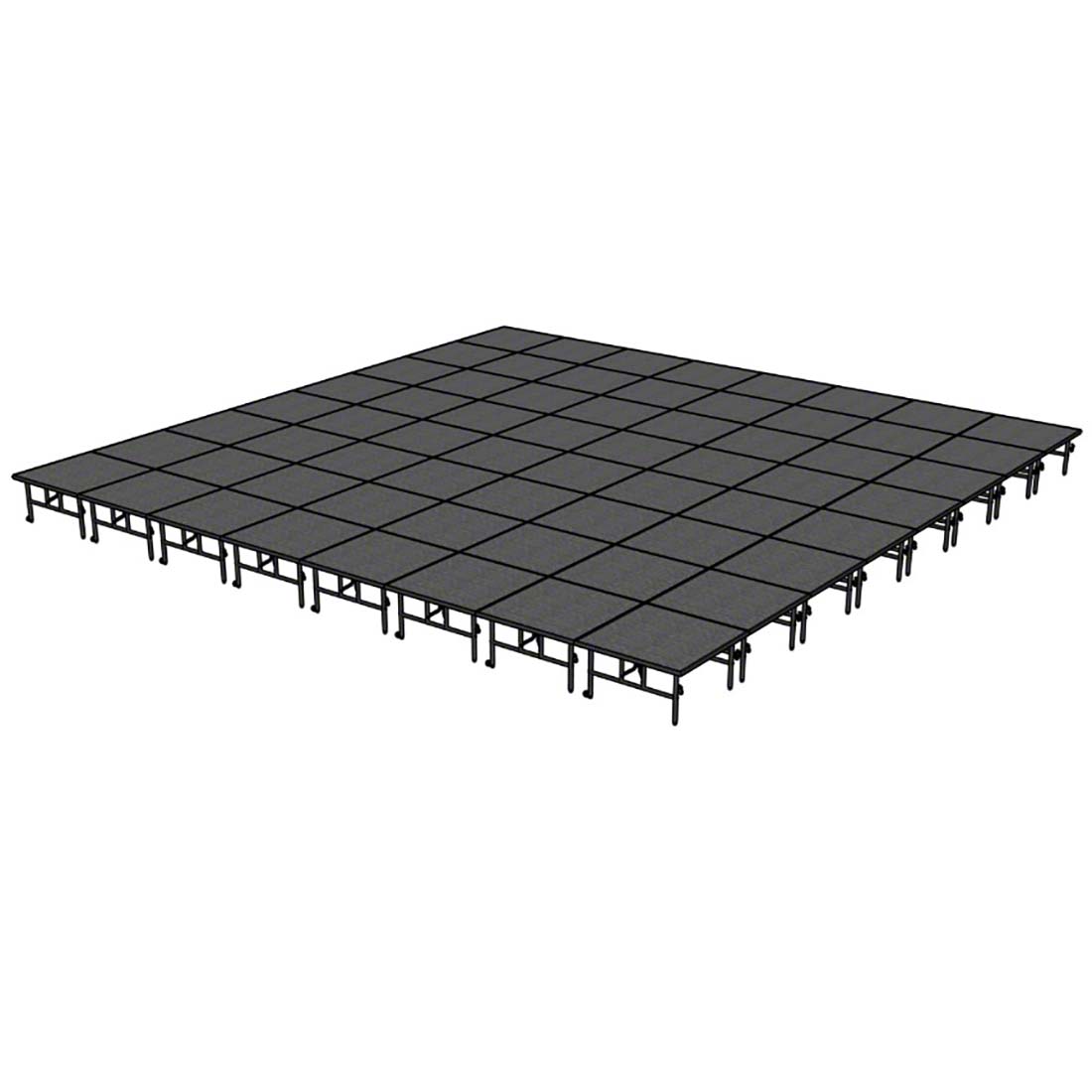 Midwest Folding TransFold 32'x32' Dual-Height Portable Stage Kit, 24"-32" High (4'x4' Units)