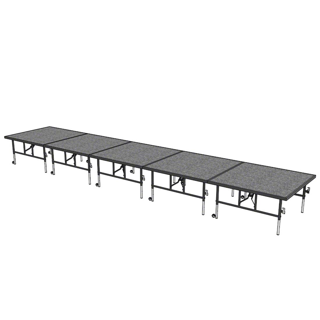Midwest Folding TransFold 4'x20' Dual-Height Portable Stage Kit, 24