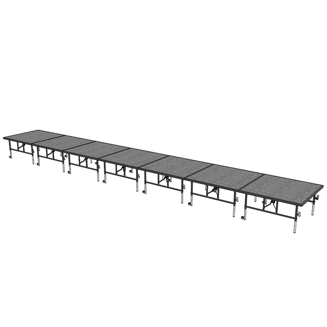 Midwest Folding TransFold 4'x28' Dual-Height Portable Stage Kit, 24