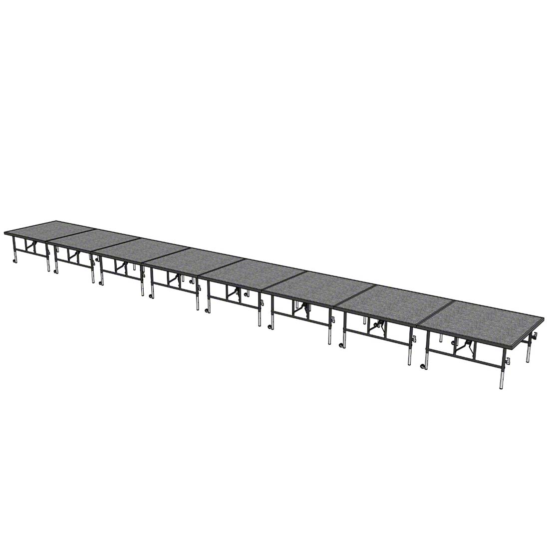 Midwest Folding TransFold 4'x32' Dual-Height Portable Stage Kit, 24