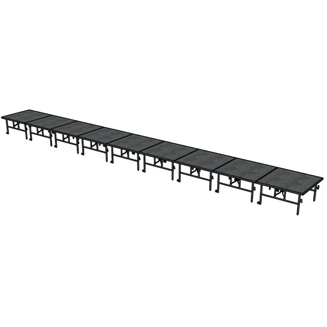Midwest Folding TransFold 4'x36' Dual-Height Portable Stage Kit, 24"-32" High (4'x4' Units)