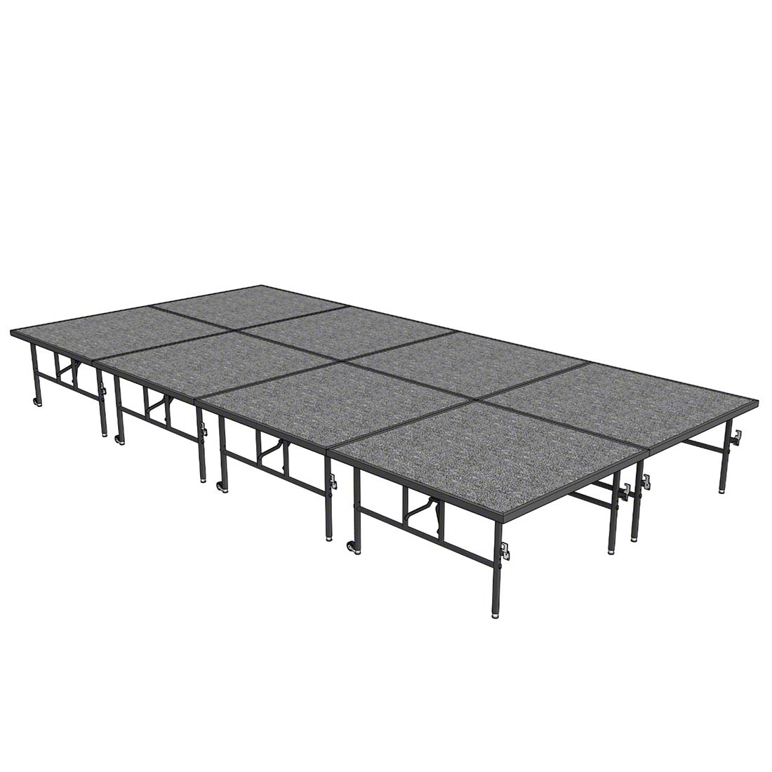 Midwest Folding TransFold 8'x16' Dual-Height Portable Stage Kit, 24
