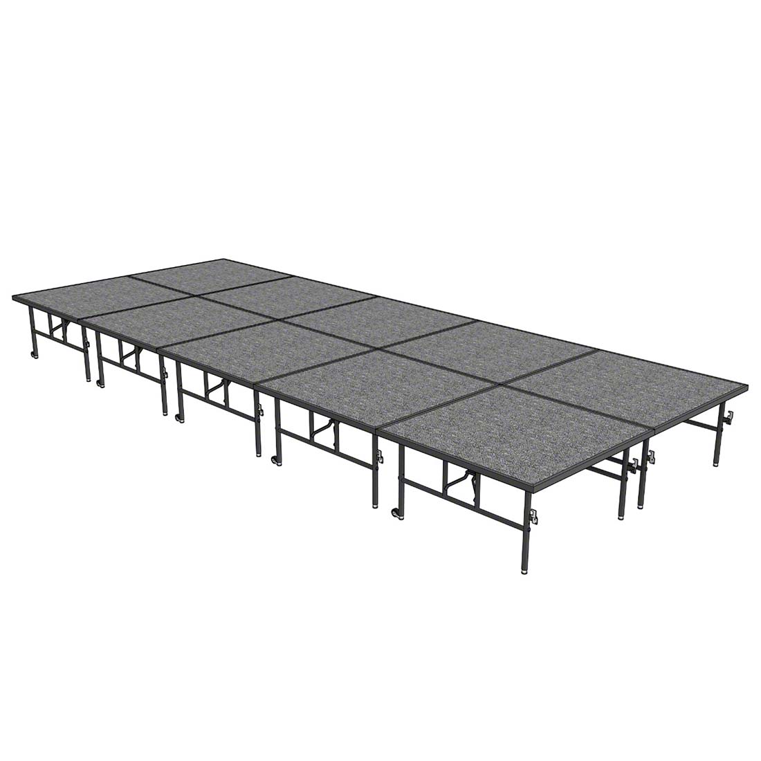 Midwest Folding TransFold 8'x20' Dual-Height Portable Stage Kit, 24