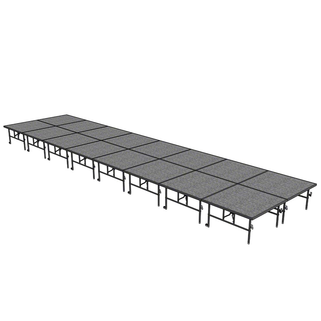 Midwest Folding TransFold 8'x32' Dual-Height Portable Stage Kit, 24