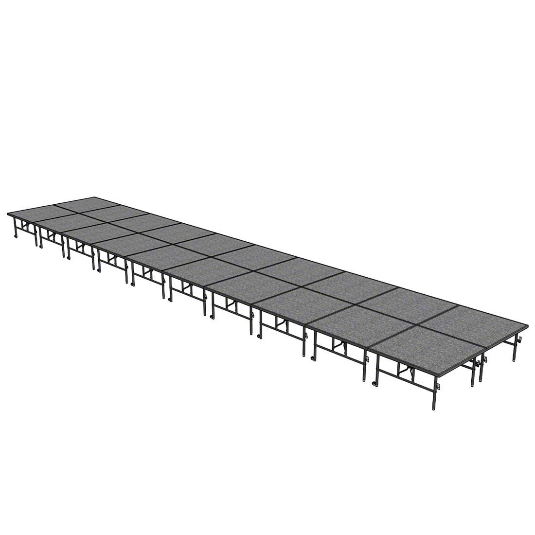 Midwest Folding TransFold 8'x40' Dual-Height Portable Stage Kit, 24
