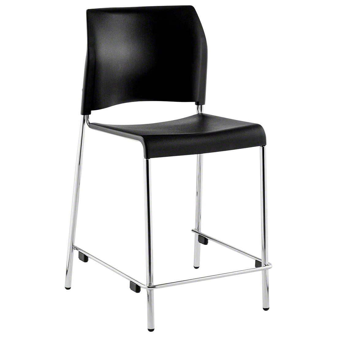 National Public Seating 8810C Cafetorium Counter Stool, Plastic Seat, Black NPS-8810C-11-10