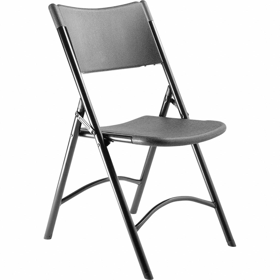 National Public Seating 610 Heavy-Duty Plastic Folding Chair, Black (4-pack)