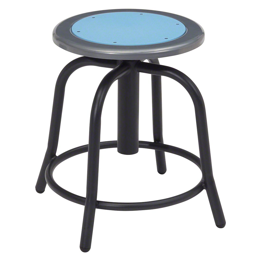 National Public Seating 18"-24" Height Adjustable Swivel Stool, Blueberry Seat/Black Frame