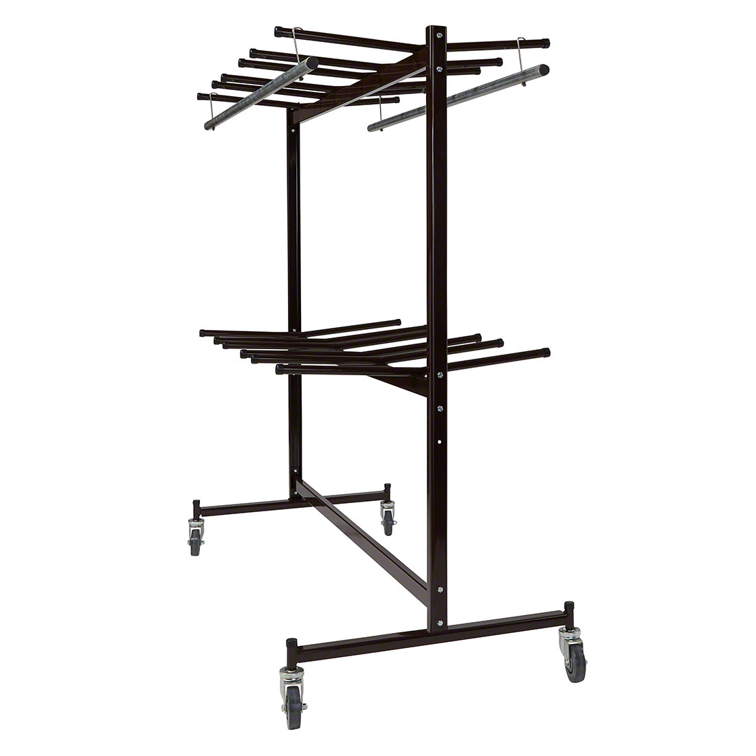 National Public Seating 84-60 Double-Tier Chair Truck with Checkerette Bars