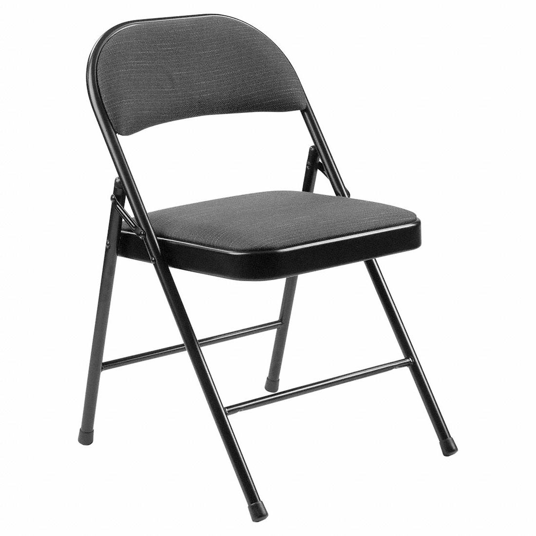 Basics by NPS 970 Fabric Padded Folding Chair, Star Trail Black (4-pack)