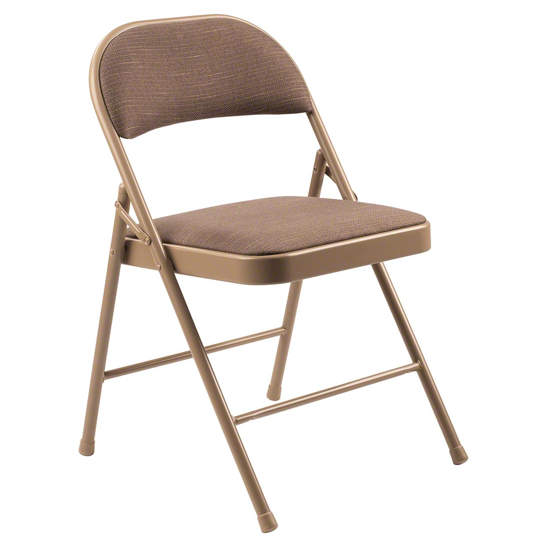 Basics by NPS 973 Fabric Padded Folding Chair, Star Trail Brown (4-pack)