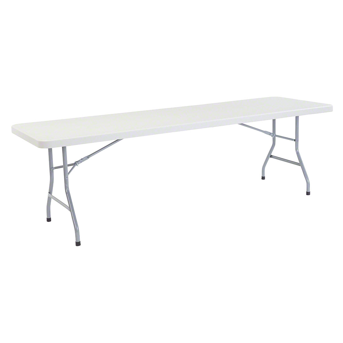 National Public Seating 30"x96" Heavy Duty Rectangular Folding Table, Speckled Grey