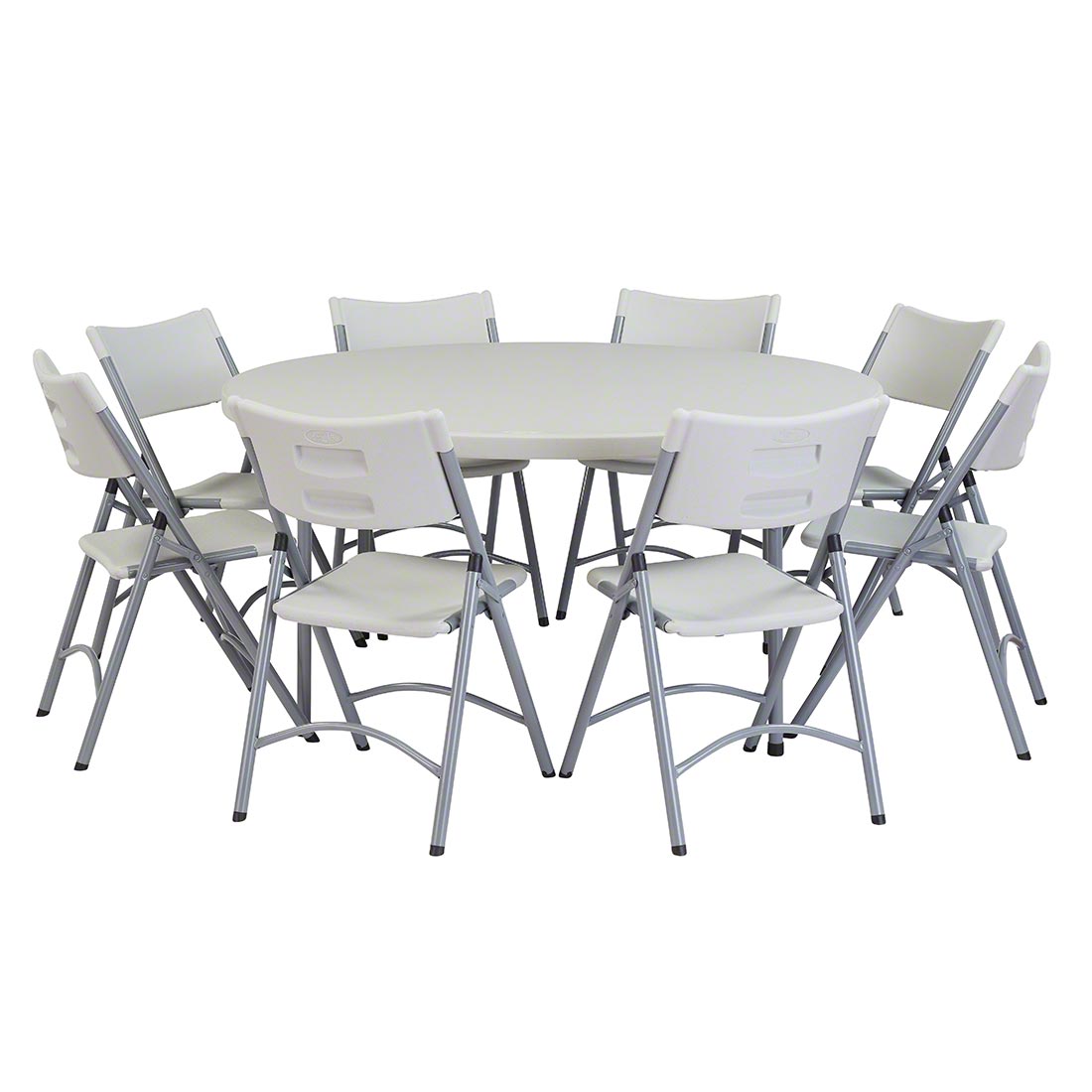 National Public Seating 60" Round Folding Table &amp; Chairs Package
