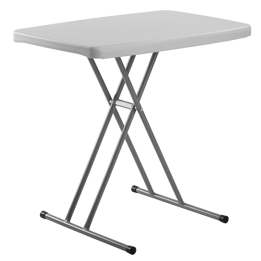 National Public Seating 20"x30" Height-Adjustable Folding Table, Speckled Grey