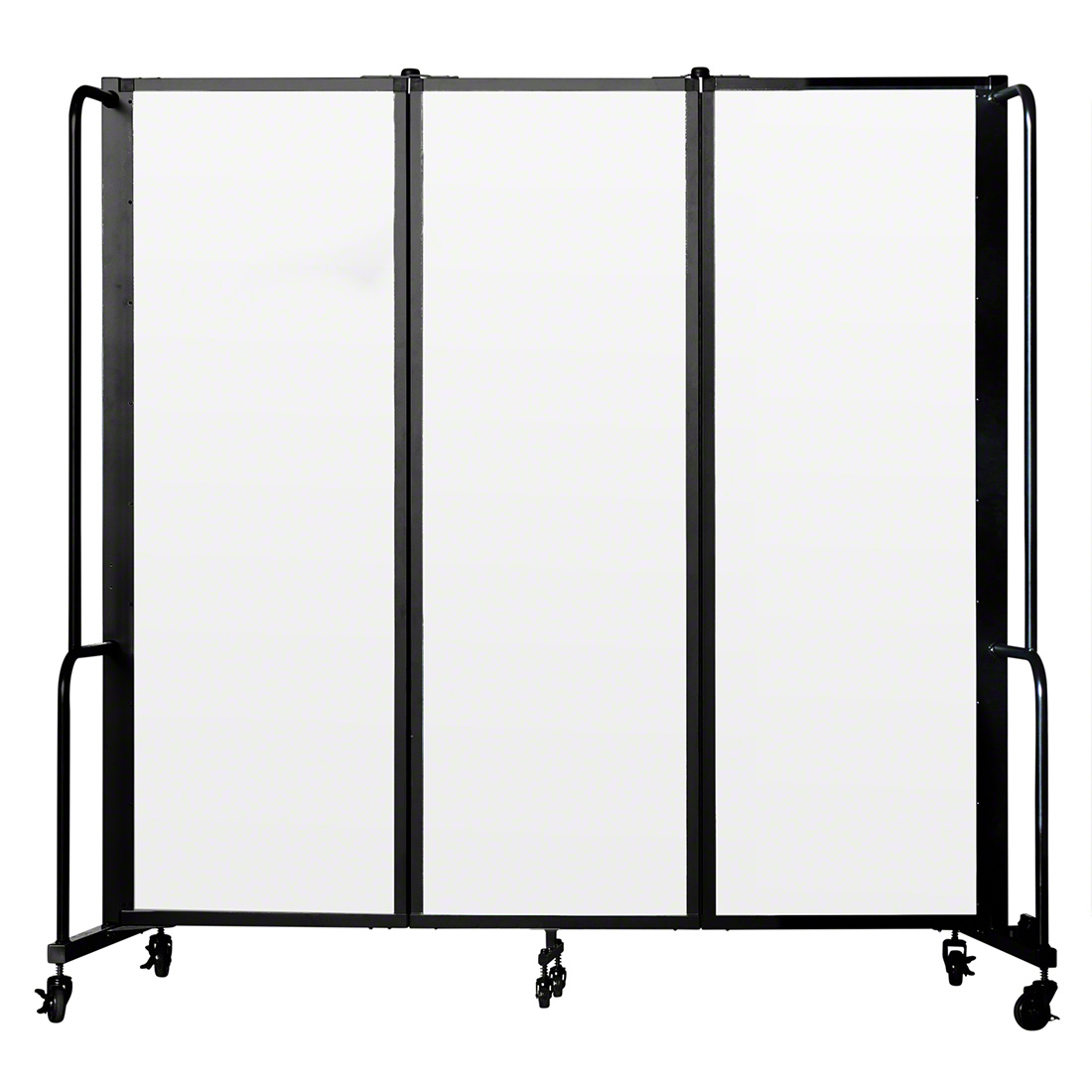 National Public Seating Portable Room Divider, 6' Wide, Clear Acrylic NPS-RDB6-3CA