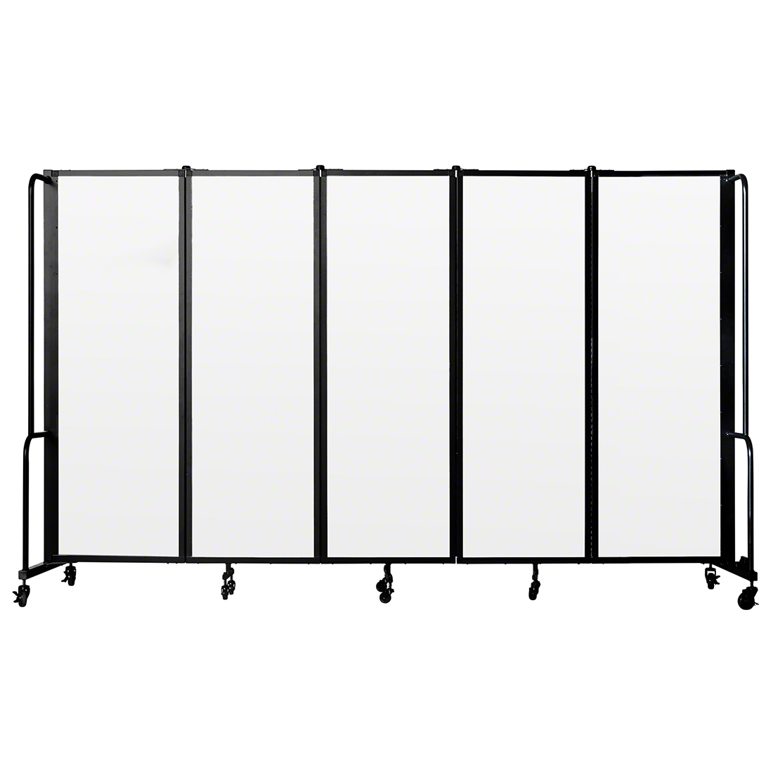 National Public Seating Portable Room Divider, 10' Wide, Clear Acrylic NPS-RDB6-5CA