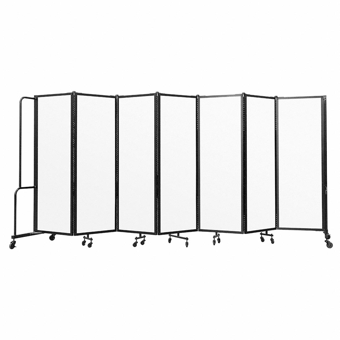 National Public Seating Portable Room Divider, 13.5' Wide, Clear Acrylic NPS-RDB6-7CA