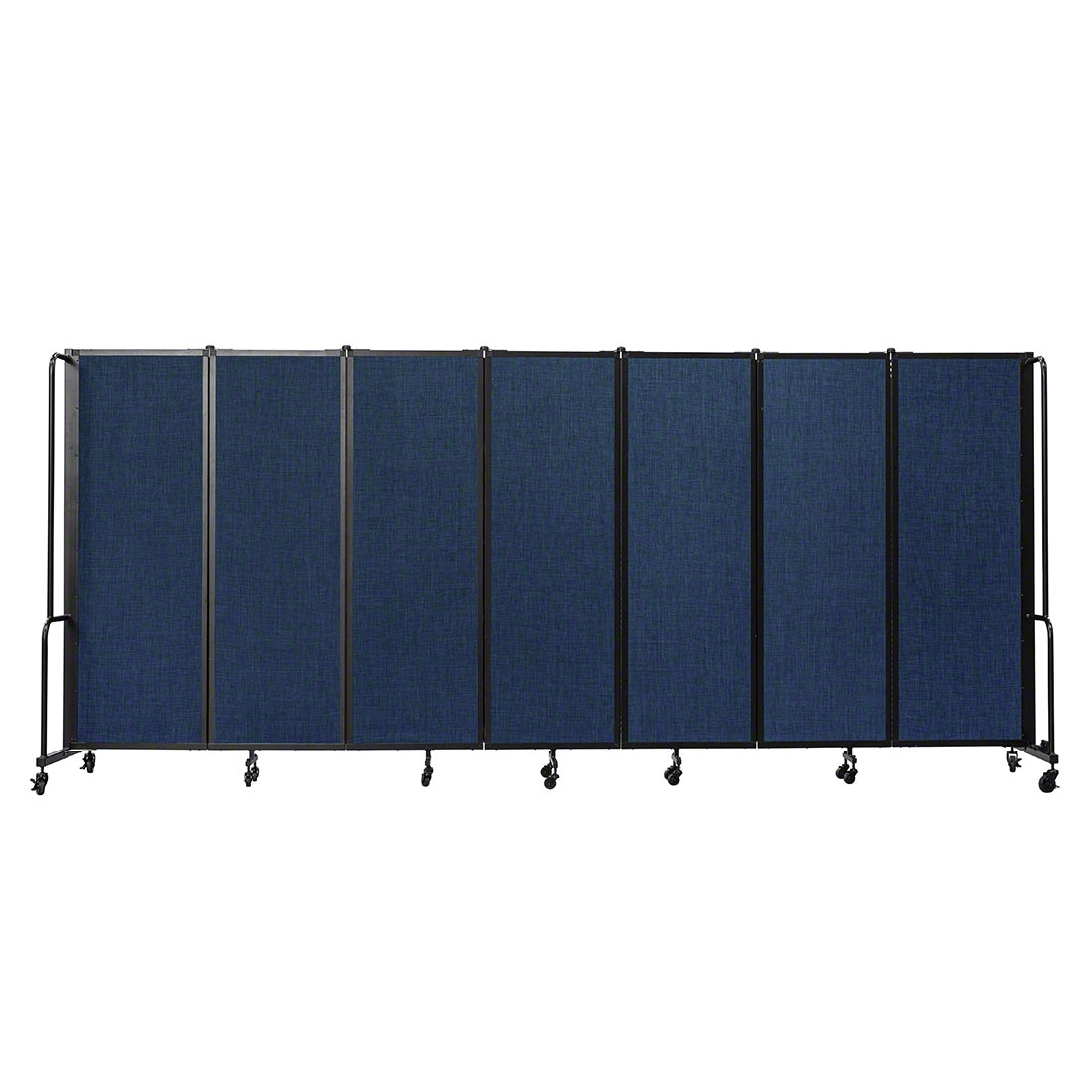 National Public Seating Portable Room Divider, 13.5' Wide, Blue Fabric NPS-RDB6-7PT04
