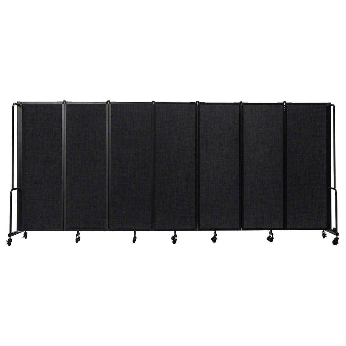 National Public Seating Portable Room Divider, 13.5' Wide, Black Fabric NPS-RDB6-7PT10