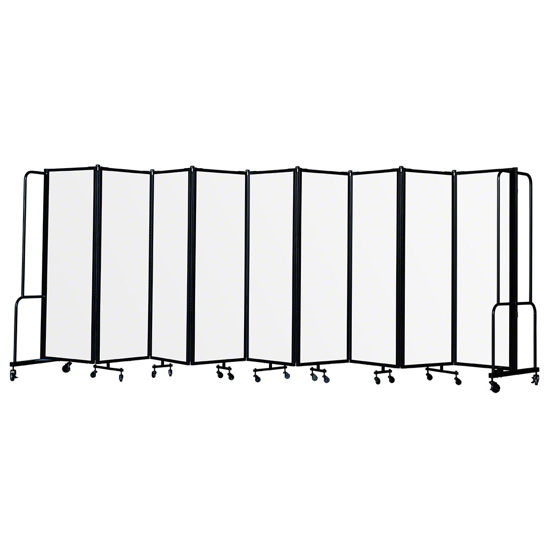 National Public Seating Portable Room Divider, 17.5' Wide, Clear Acrylic NPS-RDB6-9CA