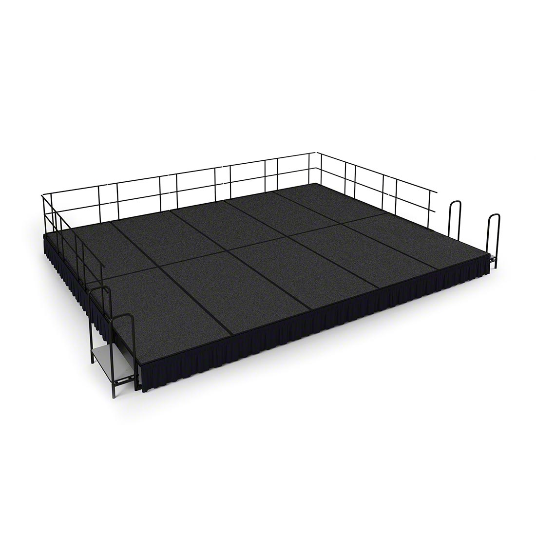 National Public Seating 16'x20' Portable Stage Kit - 16" High, Carpet