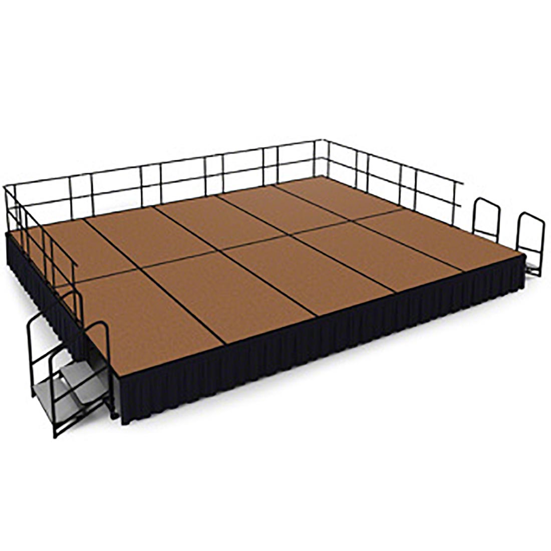 National Public Seating 16'x20' Portable Stage Kit - 24" High, Hardboard