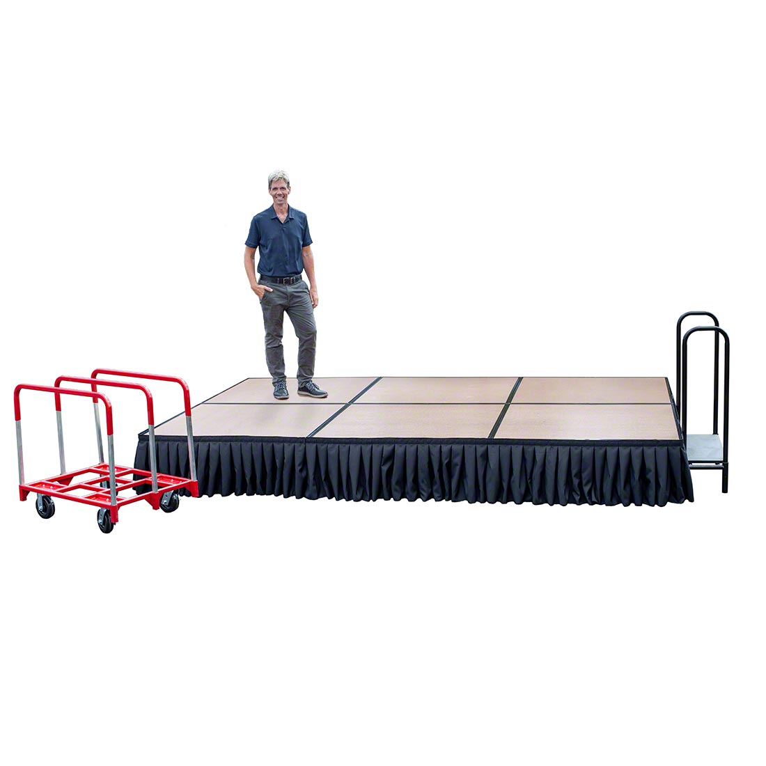 TotalPackage™ 8'x12' Dual-Height Hardboard Stage Kit