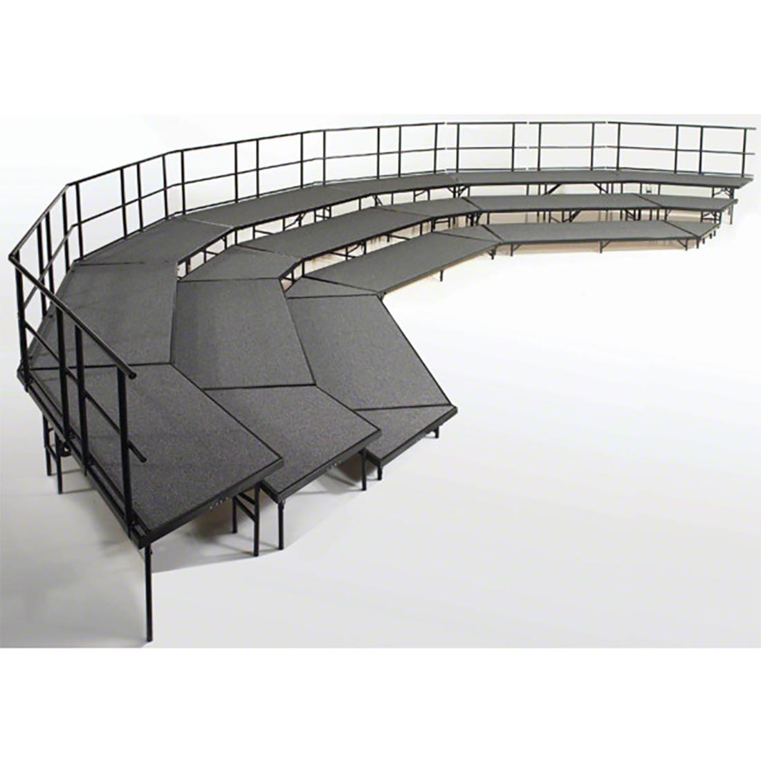 National Public Seating SCRC36C 3-Level Seated Choral Riser Set, Carpet (36" Deep Tiers)
