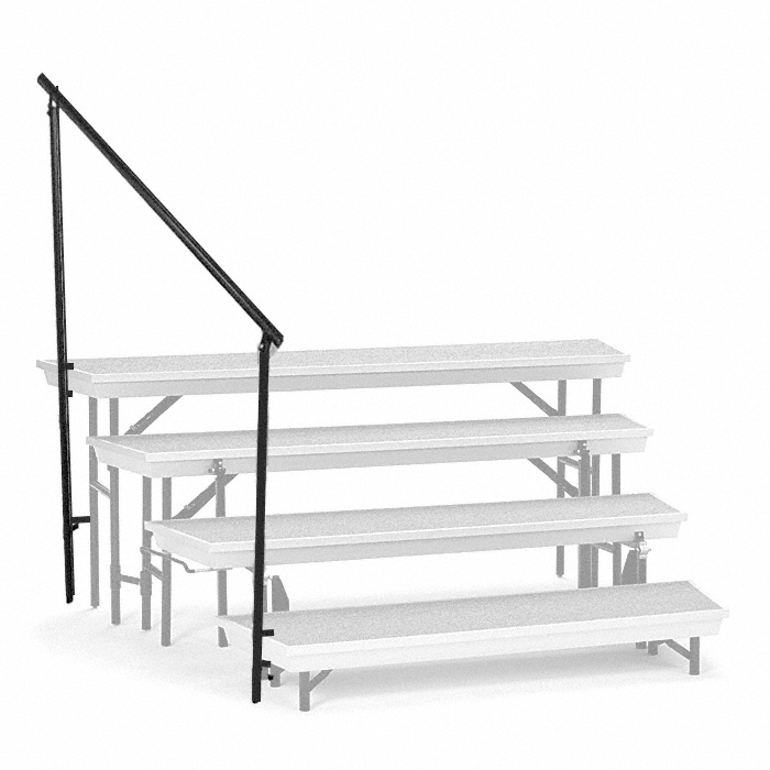 National Public Seating SGRTP4 Side Guard Rail for TransPort 4-Level Choral Riser