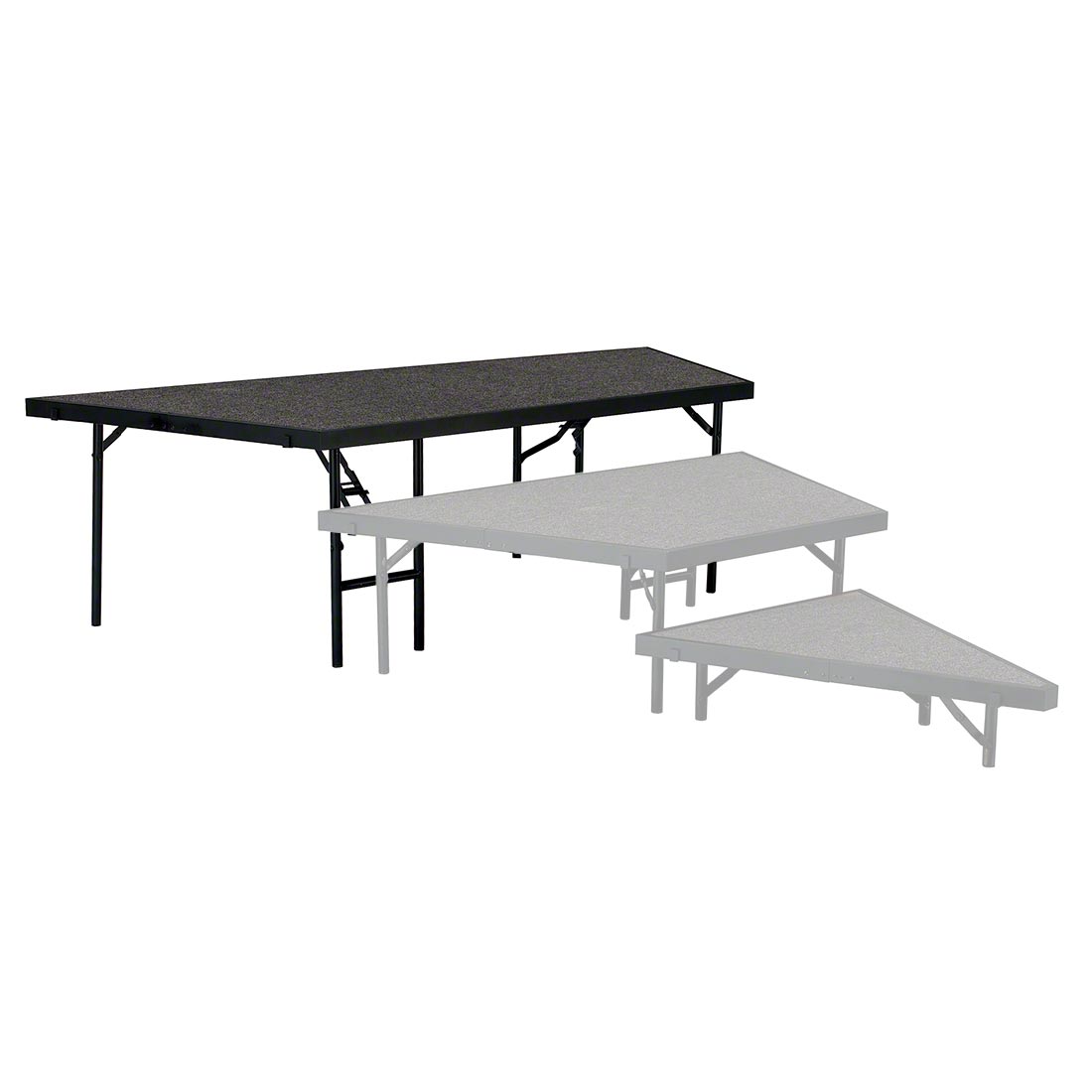 National Public Seating SP3624C Seated Riser Stage Pie Tier, Carpet, 24" Height (36" Deep)