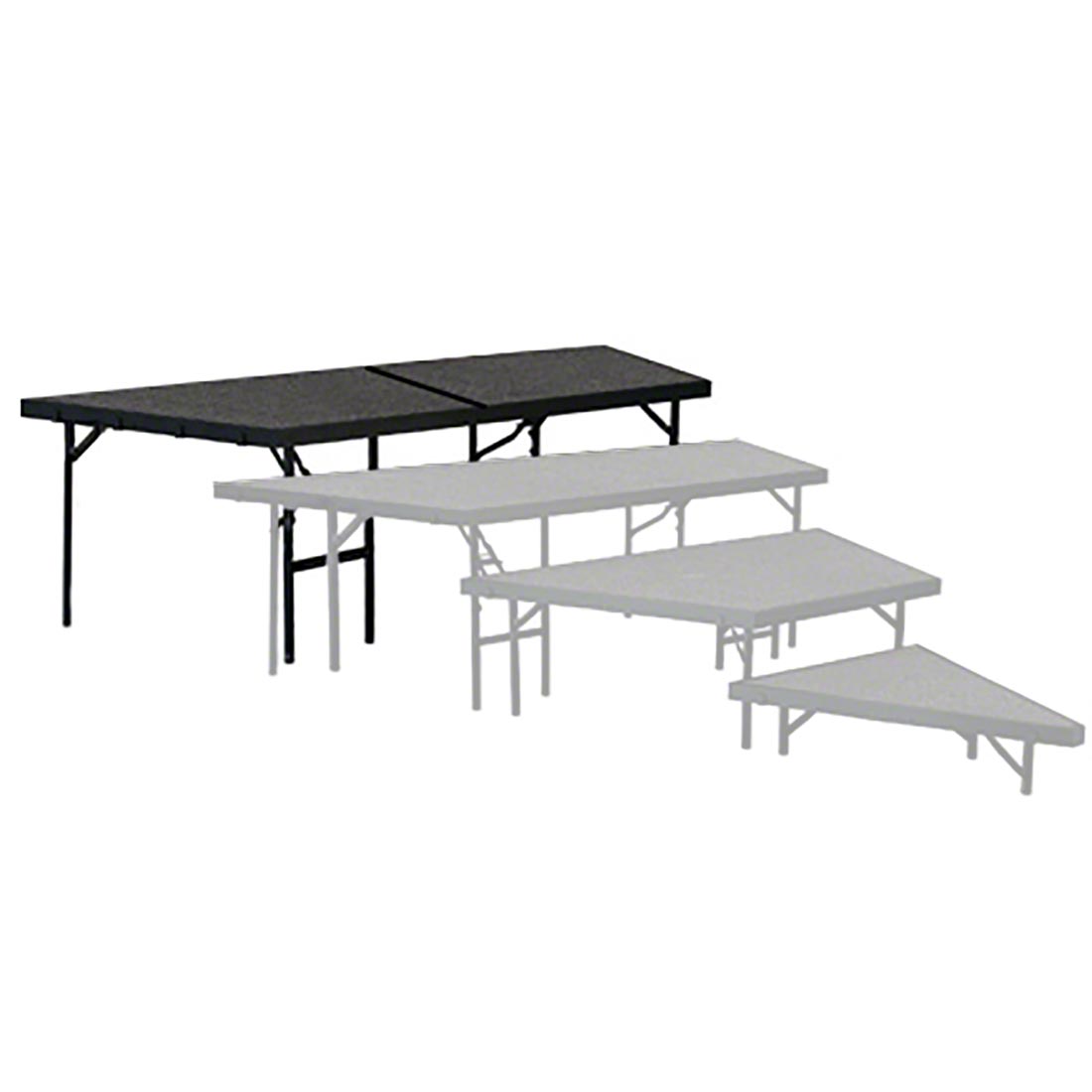 National Public Seating SP3632C Seated Riser Stage Pie Tier, Carpet, 32" Height (36" Deep)